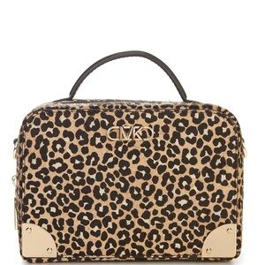 NWT Michael Kors ESTELLE Small Trunk Crossbody Shoulder Haircalf